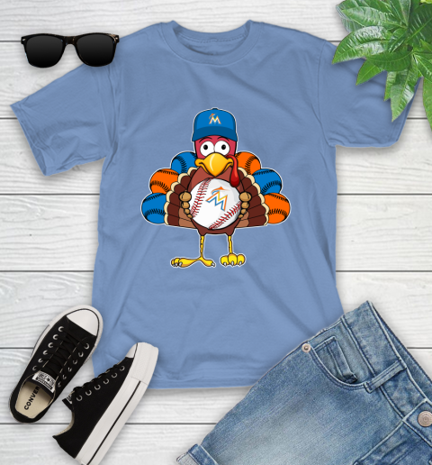 Miami Marlins Turkey thanksgiving Youth T-Shirt 11