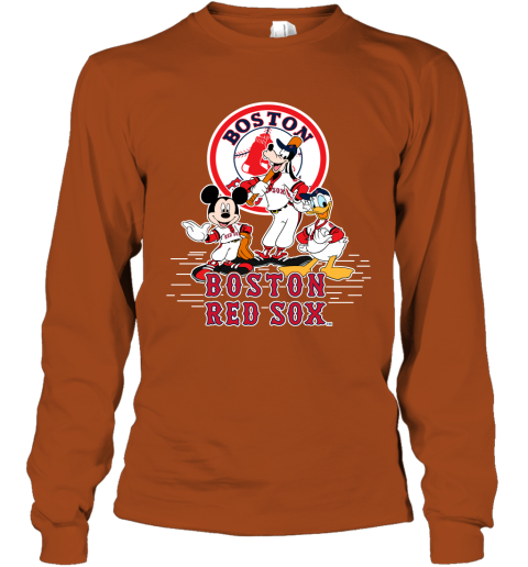 MLB Boston Red Sox Mickey Mouse Donald Duck Goofy Baseball T Shirt T Shirt