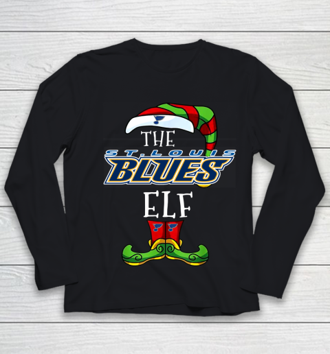 St.Louis Blues Christmas ELF Funny NHL Youth Long Sleeve