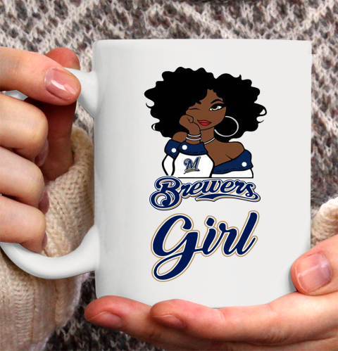 Milwaukee Brewerss Girl MLB Ceramic Mug 11oz 2