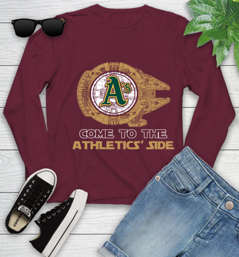 MLB Come To The Oakland Athletics Side Star Wars Baseball Sports Youth Long Sleeve 6