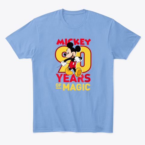 jtfc mickey 90 years of magic disney classic t shirt 2 front carolina blue