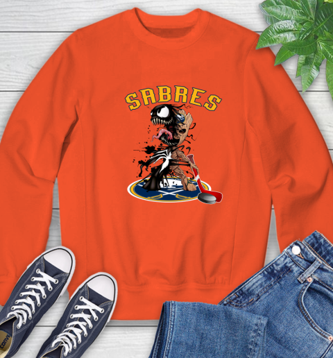 NHL Buffalo Sabres Hockey Venom Groot Guardians Of The Galaxy Sweatshirt 4
