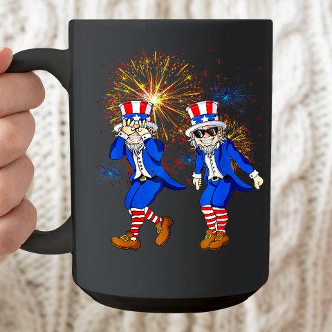 Uncle Sam Griddy Dance Funny 4th Of July Independence Day Ceramic Mug 15oz