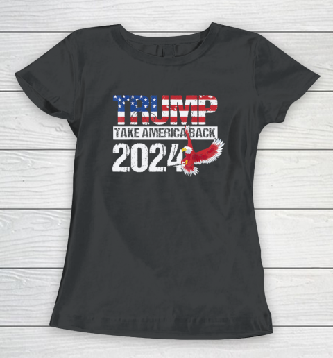 Trump 2024 Flag Take America Back Women's T-Shirt