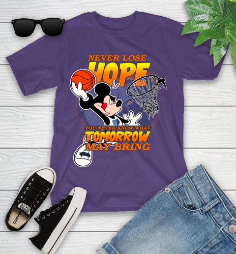Memphis Grizzlies NBA Basketball Mickey Disney Never Lose Hope Youth T-Shirt 3