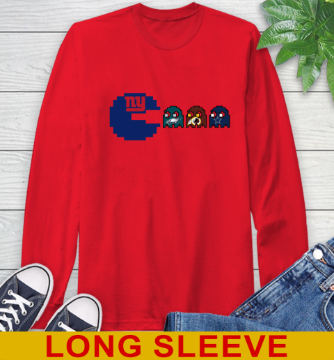 New York Giants NFL Football Pac Man Champion Long Sleeve T-Shirt 10