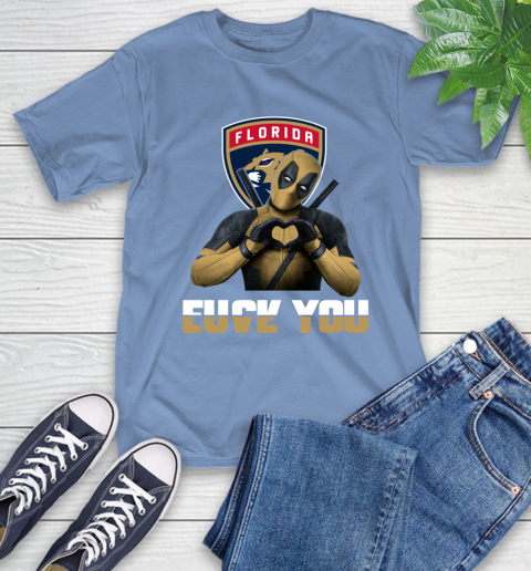 NHL Florida Panthers Deadpool Love You Fuck You Hockey Sports T-Shirt 12