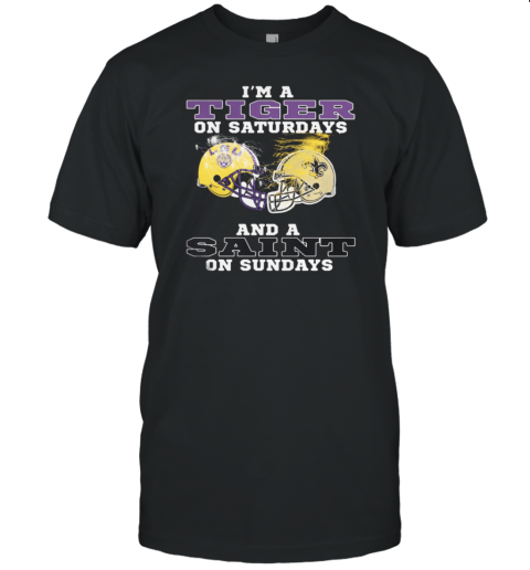 New Orleans Saints Im A Tiger On Saturdays Unisex Jersey Tee