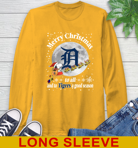 Detroit Tigers Merry Christmas To All And To Tigers A Good Season MLB Baseball Sports Long Sleeve T-Shirt - Image 3