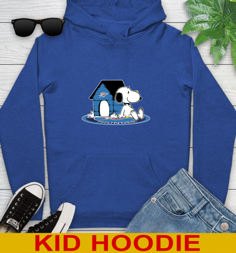 NBA Basketball Oklahoma City Thunder Snoopy The Peanuts Movie Shirt Youth Hoodie 10