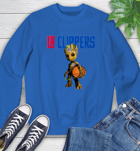 LA Clippers NBA Basketball Groot Marvel Guardians Of The Galaxy Sweatshirt 8