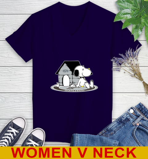 NBA Basketball San Antonio Spurs Snoopy The Peanuts Movie Shirt Women's V-Neck T-Shirt 4
