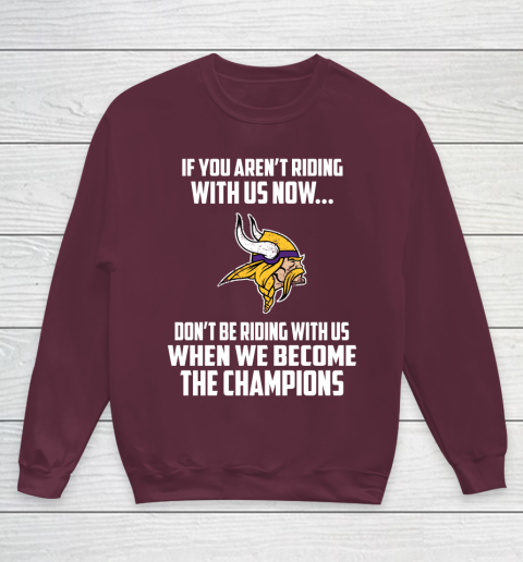 NFL Minnesota Vikings Football We Become The Champions Youth Sweatshirt 4