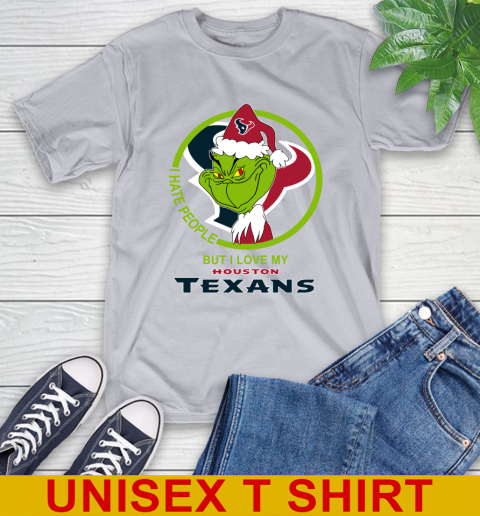 Houston Texans NFL Christmas Grinch I Hate People But I Love My Favorite Football Team T-Shirt 6