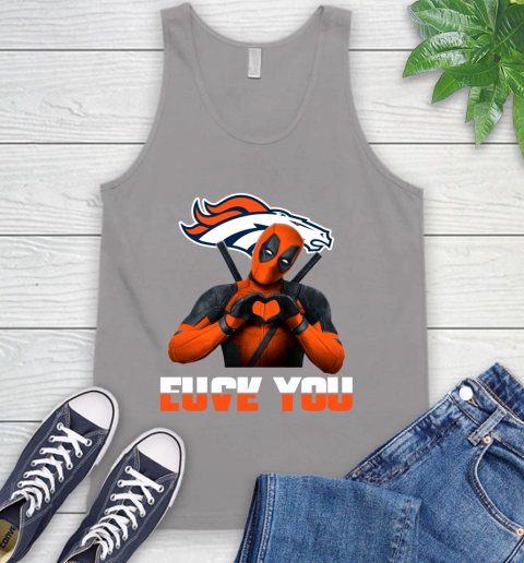 NHL Denver Broncos Deadpool Love You Fuck You Football Sports Tank Top 3