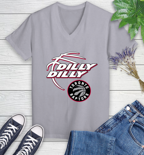 NBA Toronto Raptors Dilly Dilly Basketball Sports Women's V-Neck T-Shirt 4