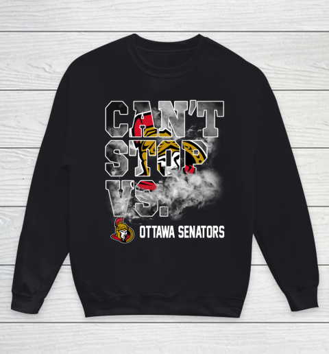 NHL Ottawa Senators Hockey Can't Stop Vs Youth Sweatshirt