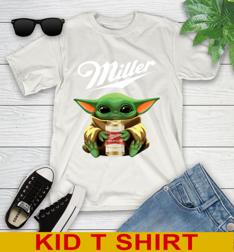 Star Wars Baby Yoda Hugs Miller High Life Beer Shirt 101