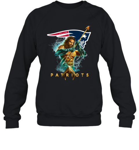 NFL New England Patriots Aquaman DC Football Sports SzNC5UoH2LU sweatshirt 35 95 151514 front black