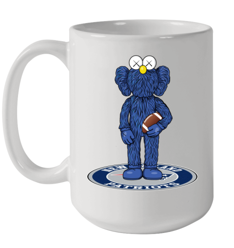 NFL Football New England Patriots Kaws Bff Blue Figure Shirt Ceramic Mug 15oz