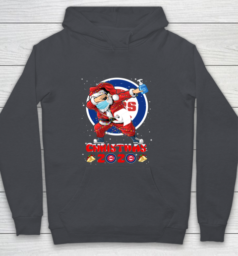 Chicago Cubs Funny Santa Claus Dabbing Christmas 2020 MLB Youth Hoodie 5