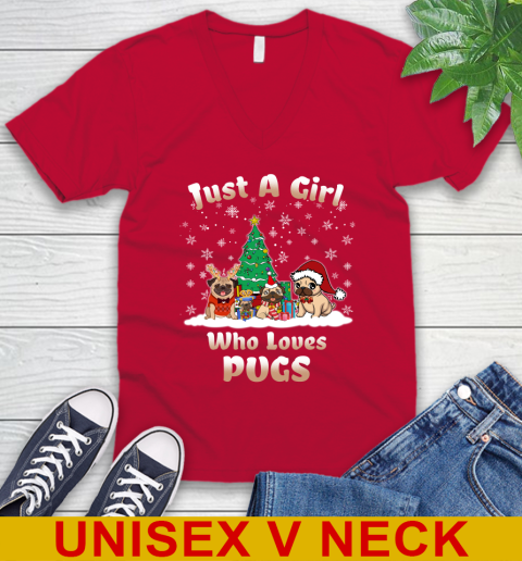 Christmas Just a girl who love pugs dog pet lover 52
