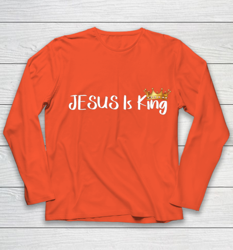 Jesus Is King Shirt Religious Christian Youth Long Sleeve 3