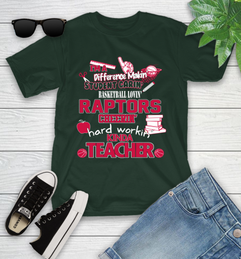 Toronto Raptors NBA I'm A Difference Making Student Caring Basketball Loving Kinda Teacher Youth T-Shirt 5