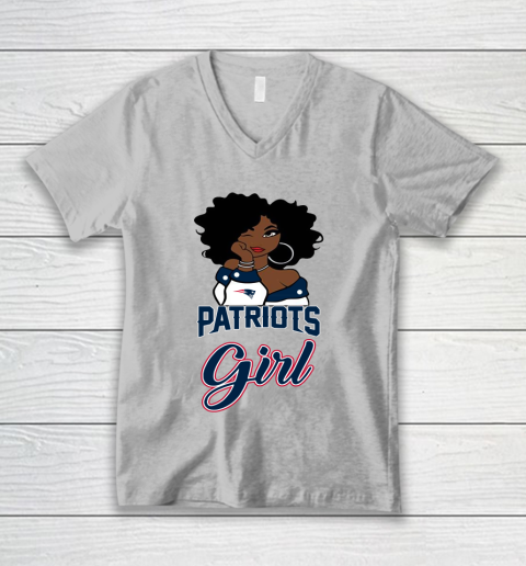 New England Patriots Girl NFL V-Neck T-Shirt 4