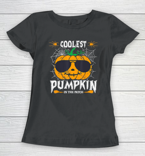 Coolest Pumpkin In The Patch Vintage Pumpkin Halloween Women's T-Shirt