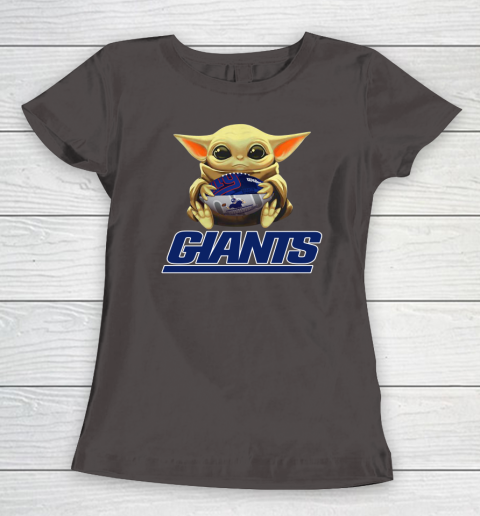 NFL Football New York Giants Baby Yoda Star Wars Women's T-Shirt 8