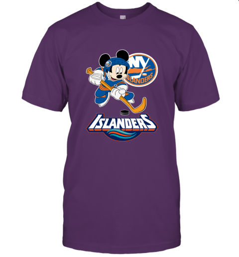 NHL Hockey Mickey Mouse Team New York Islanders Unisex Jersey Tee