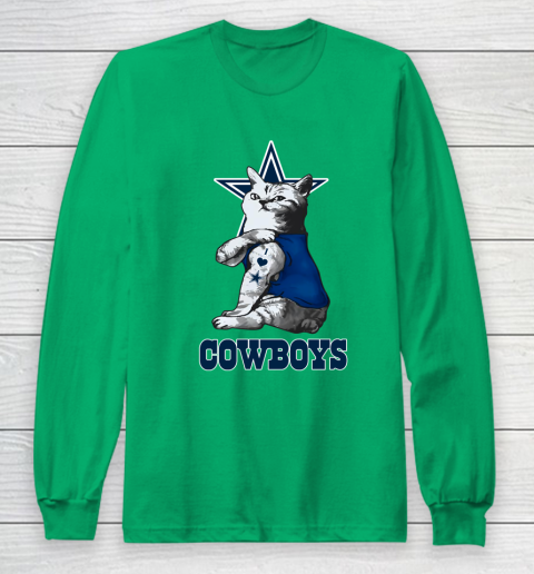 NFL Football My Cat Loves Dallas Cowboys Long Sleeve T-Shirt 5 NFL Football My Cat Loves Dallas Cowboys Long Sleeve T-Shirt - Image 5