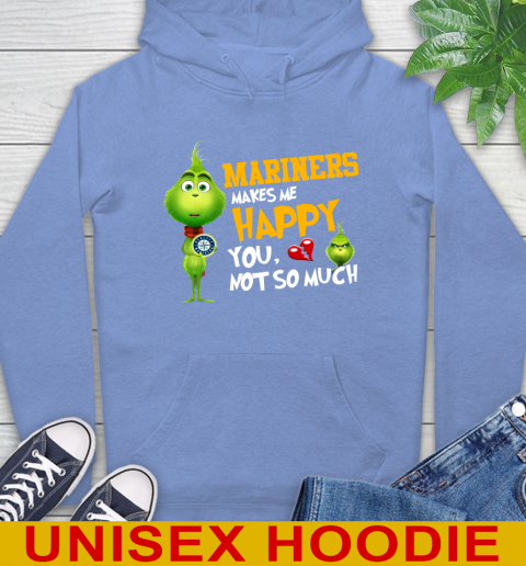 MLB Seattle Mariners Makes Me Happy You Not So Much Grinch Baseball Sports Hoodie 11
