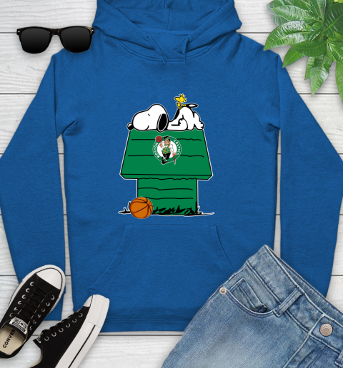 Boston Celtics NBA Basketball Snoopy Woodstock The Peanuts Movie Youth Hoodie 9