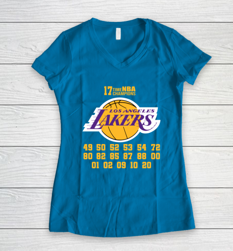 Los Angeles Lakers Finals Champions 17 Time Nba Champions Women's V-Neck T-Shirt 5
