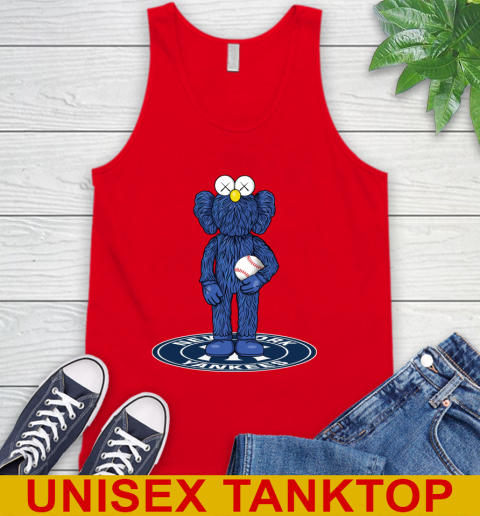 MLB Baseball New York Yankees Kaws Bff Blue Figure Shirt Tank Top 6