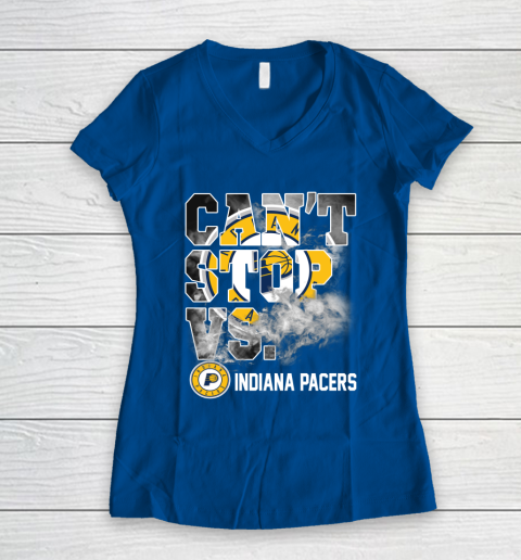 NBA Indiana Pacers Basketball Can't Stop Vs Women's V-Neck T-Shirt 7