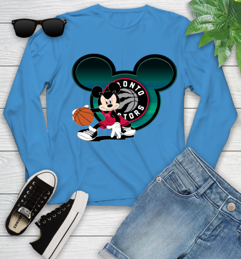 NBA Toronto Raptors Mickey Mouse Disney Basketball Youth Long Sleeve 7