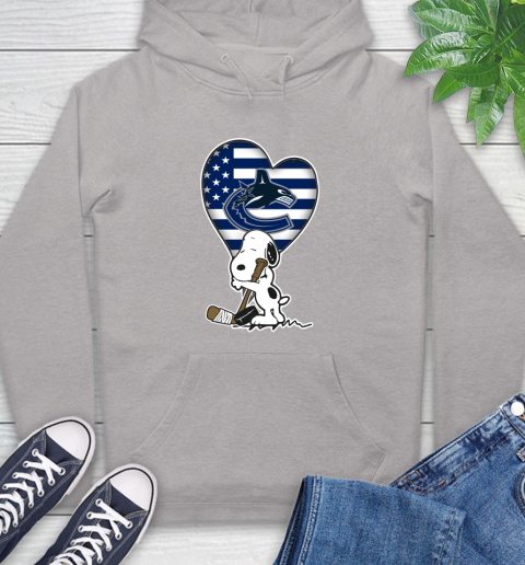 Vancouver Canucks NHL Hockey The Peanuts Movie Adorable Snoopy Hoodie 12