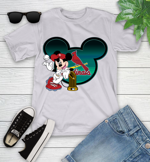 MLB St.Louis Cardinals The Commissioner's Trophy Mickey Mouse Disney Youth T-Shirt 4