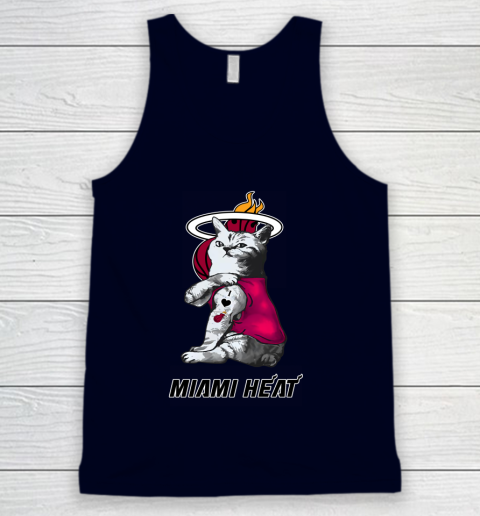 NBA Basketball My Cat Loves Miami Heat Tank Top 2