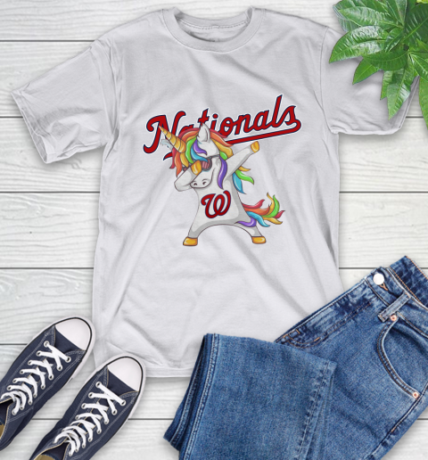 Washington Nationals MLB Baseball Funny Unicorn Dabbing Sports T-Shirt 12