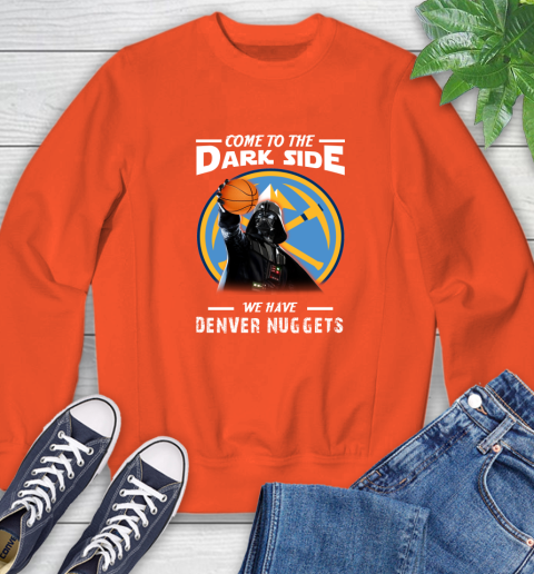 NBA Come To The Dark Side We Have Denver Nuggets Star Wars Darth Vader Basketball Sweatshirt 3
