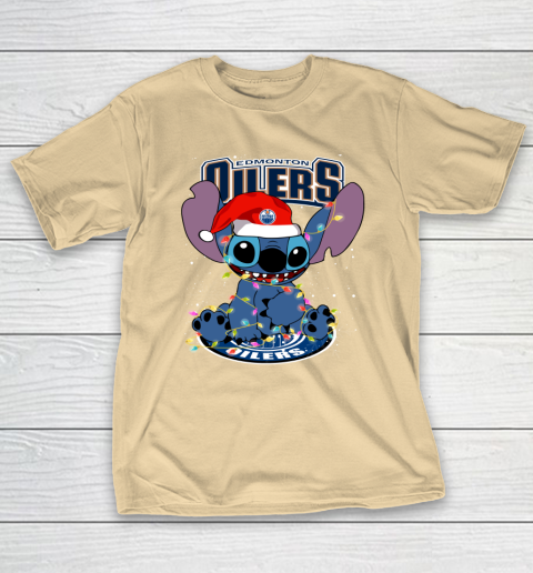 Edmonton Oilers NHL Hockey noel stitch Christmas T-Shirt 5