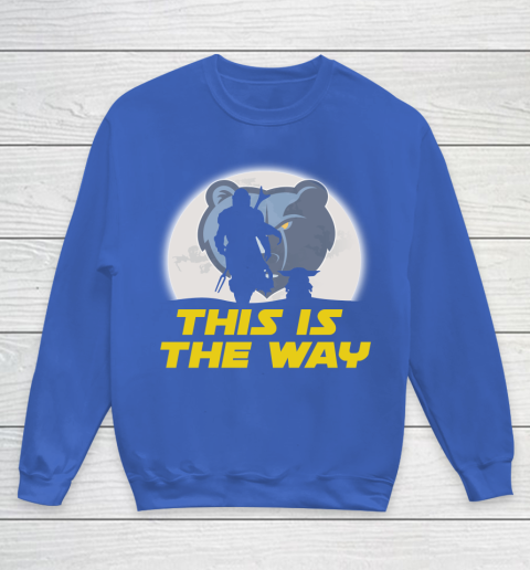 Memphis Grizzlies NBA Basketball Star Wars Yoda And Mandalorian This Is The Way Youth Sweatshirt 6