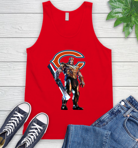 NFL Thanos Gauntlet Avengers Endgame Football Chicago Bears Tank Top 6