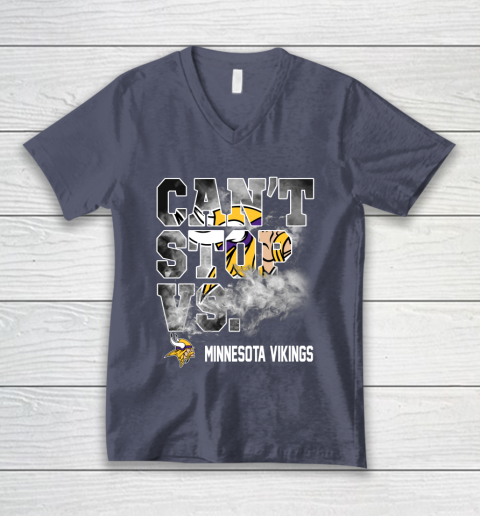 NFL Minnesota Vikings Can't Stop Vs V-Neck T-Shirt 7