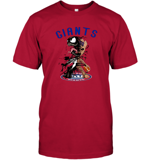 NFL New York Giants Football Venom Groot Guardians Of The Galaxy jmu4DFB7FEm classic t shirt 2 95 151514 front red
